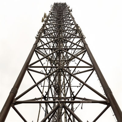 Torre de acero tubular galvanizado de 3 patas de red torre de antena de telecomunicaciones