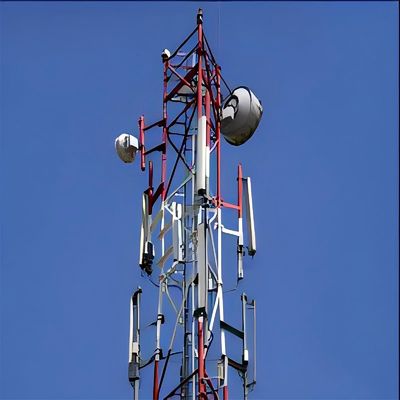 Estación base de GSM Vhf Uhf Antenna de radiocomunicación de 3 patas Torre de acero tubular