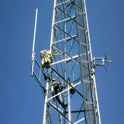 Estación base de GSM Vhf Uhf Antenna de radiocomunicación de 3 patas Torre de acero tubular