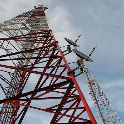 Antenna de telecomunicaciones Red Wifi GSM Torre celular de auto-apoyo 3 piernas Tubular Torre de comunicación celular de microondas