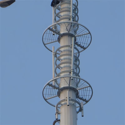 4g 5g inalámbrico de microondas Monopolio de telecomunicaciones Torre con flanco 5m 12m 36m 45m 55m metros