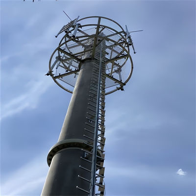 Q345B A572 Torre de células de monopolio galvanizado disfrazado Comunicación Torre de monopolio más alta
