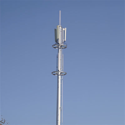 Puente de comunicación de mástil único Antennas Puentes de monopolio Torre de 30 m Acero galvanizado