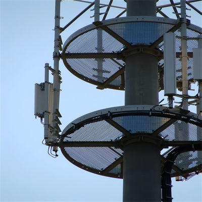 Alta estructura de acero autoportante torre de comunicación monopólico 20m 30m 40m tubo único polo redondo GSM
