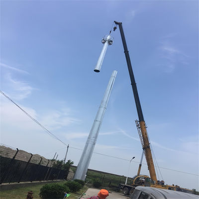 Compañía de telecomunicaciones pequeña y autosuficiente Antena celular Pylon 5g Red plataforma de 20 pies Techo Torre superior