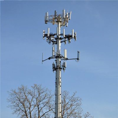 El monopolio de la torre del mástil de telecomunicaciones galvanizado por inmersión en caliente de 30 metros Q345B/A572 Material