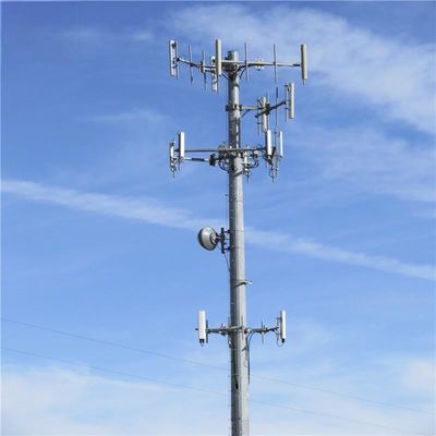 Telecomunicaciones Wifi Estación base GSM portátil Torre de monopolio de 30 metros Microondas Transmisión de guía de onda