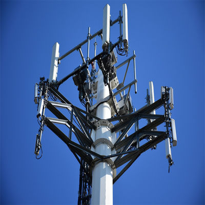 Telecomunicaciones Wifi Estación base GSM portátil Torre de monopolio de 30 metros Microondas Transmisión de guía de onda