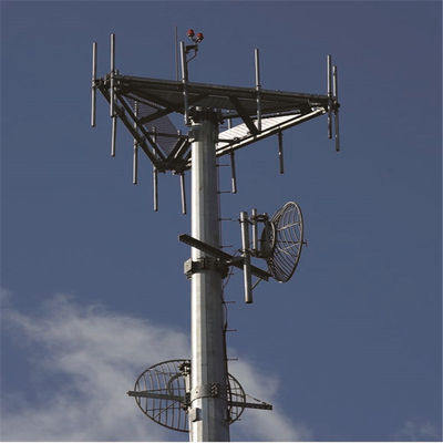 Torre de mástil de antena de trabajo pesado Monopolio 15 metros 9m 10m 12m Monopolio torre de acero