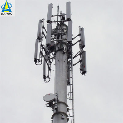 Pintura de horneado a alta temperatura poste de comunicación galvanizado por inmersión en caliente de acero 30m torre de telecomunicaciones