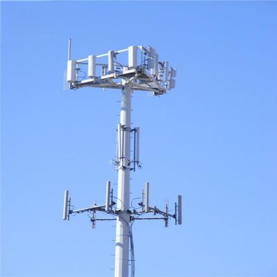 4g 5g inalámbrico de microondas Monopolio de telecomunicaciones Torre con flanco 5m 12m 36m 45m 55m metros