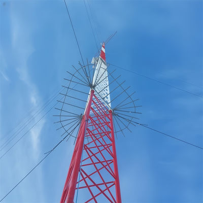20M Meter Hot Dip Galvanizado Tubular de acero de alambre de cableado Torre de radio 5G Antena de telecomunicaciones mástil