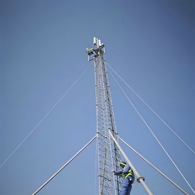 Radio 4g 5g Isp Comunicación de acero al carbono Ratio Guy Mast Torre triangular