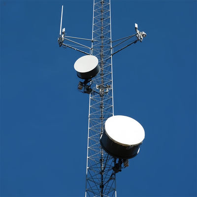 Telecomunicaciones Torre de alambre de alambre de acero 30M Triángulo de rejilla mástil triangular