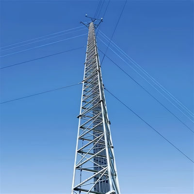 Torre de transmisión de acero galvanizado con malla tubular 30 40 50 M Meter Telecom 5G/4G/3G