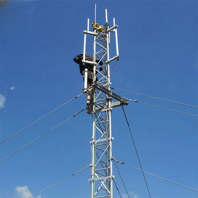 Autosuficiente 3 Piernas Tipo GSM Antenna de radio Tipo Torre de alambre de red Tubular de acero