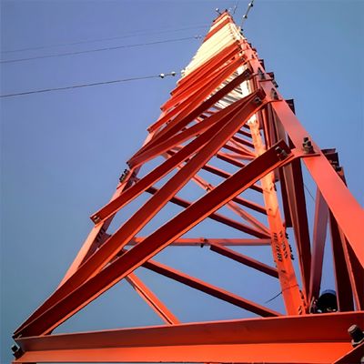 Torre de comunicación de microondas de acero tubular 20- 80M 3 piernas