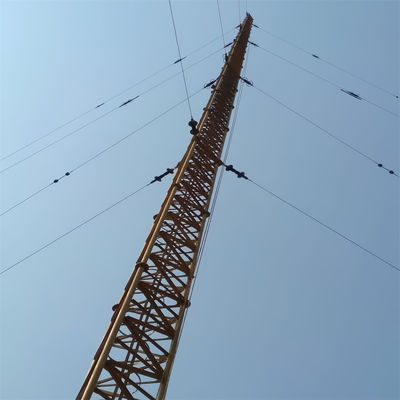 100 metros Q345 Q235 Q420 Estructura de acero Torre de postes con guiado Antenna de ángulo de red de comunicación poste de mástil Torre de telecomunicaciones
