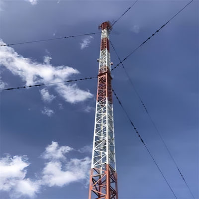 Torre de alambre galvanizado de acero tubular para telecomunicaciones para 5G 4G 3G