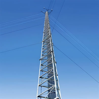 Gsm 20 25m 30M Torre de alambre de alambre triangular con mástil de acero enrejado