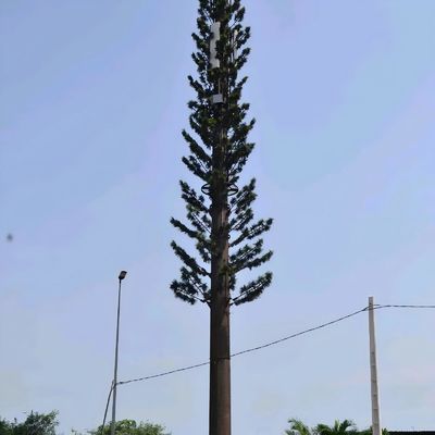 Torre celular camuflada biónica GSM Antena monopólio de acero Torre de telecomunicaciones Galvanización