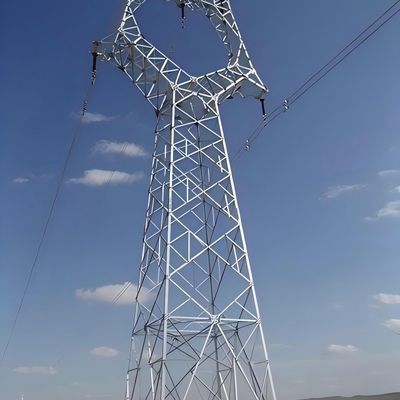 Torre de transmisión de energía de 33 KV a 110 KV Ángulo Torre de hierro 30-180 km/h Velocidad del viento