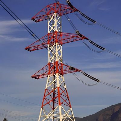 Estructura de la subestación Torre de alta tensión de energía eléctrica galvanizado Pylon línea de electricidad poste de transmisión de red de acero torre de ángulo para la venta