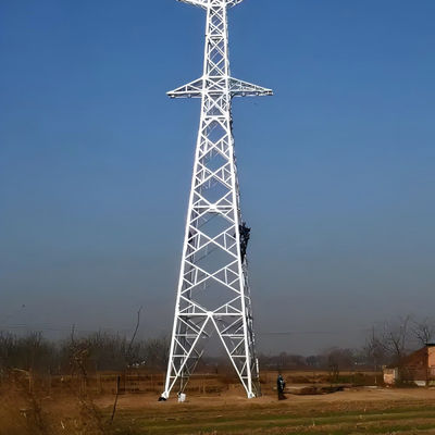Estructura de la subestación Torre de alta tensión de energía eléctrica galvanizado Pylon línea de electricidad poste de transmisión de red de acero torre de ángulo para la venta