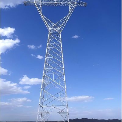 110 Kv Torre Galvanizado Gran línea de energía de flancos Torres de línea de transmisión de tubo único Torre monopólico