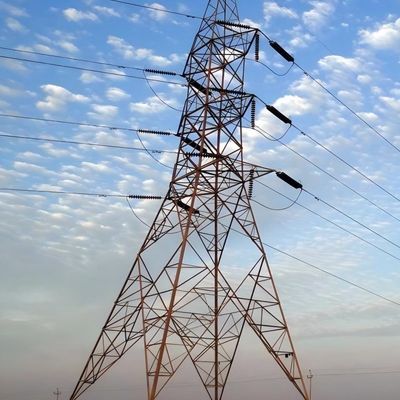 Torre de transmisión de energía eléctrica galvanizada de 133KV