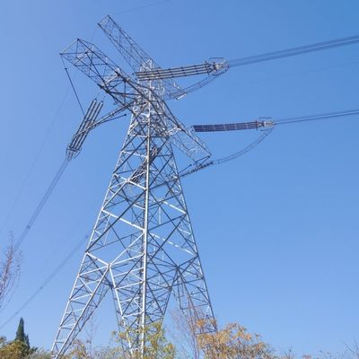 Torre de transmisión de energía eléctrica de acero galvanizado