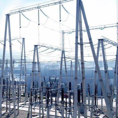 Torre de alta tensión eléctrica de hierro de ángulo Velocidad del viento 30-180 Km/h 132kv Torre de transmisión