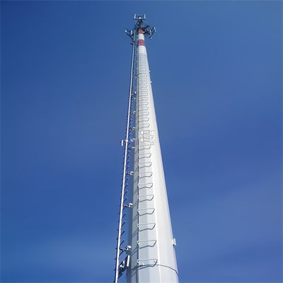 Antenna celular Telecom Hot Dip Galvanized Monopole Torre 10 -60 M