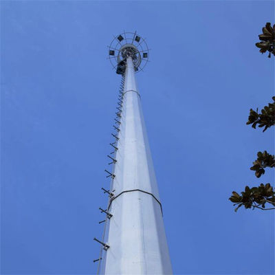 Antenna celular Telecom Hot Dip Galvanized Monopole Torre 10 -60 M