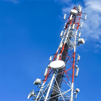 10 20 30 40 50 60M Torre de acero tubular galvanizado señal wifi Bts Televisores Torre de acero tubular de 3 patas