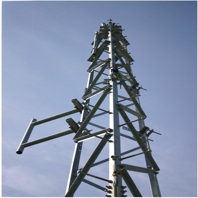 Mast Pylon Ferro angular de 3 patas Telecomunicación Torre de acero angular 20 30 40 45 50 55 60 M