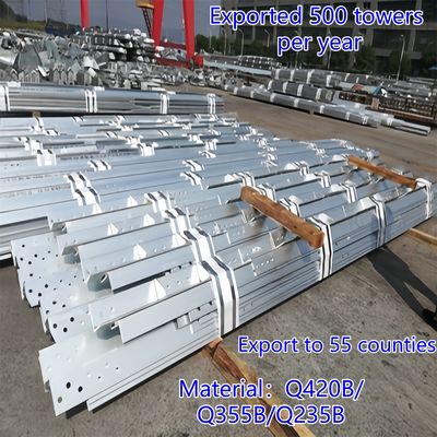 Torre de comunicación de acero angular de 3 patas, acero Q235, 25 m, red LTE, resistente a la intemperie, zonas rurales