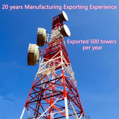 Torre de telecomunicaciones de acero autoportante de 80 metros de red de cuatro patas