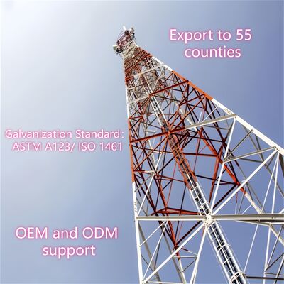 30m Torre de rejilla autoportante para comunicaciones GSM Torre hecha de acero angular
