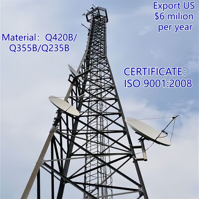 5 10 15 20 25 30 M de auto-apoyo acero angular galvanizado con 3 patas torre