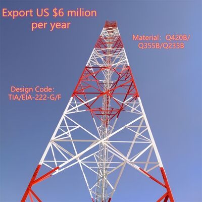 5 10 15 20 25 30 M de auto-apoyo acero angular galvanizado con 3 patas torre