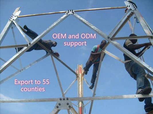 5 10 15 20 25 30 M de auto-apoyo de acero angular galvanizado con 3 patas torre 5-100M