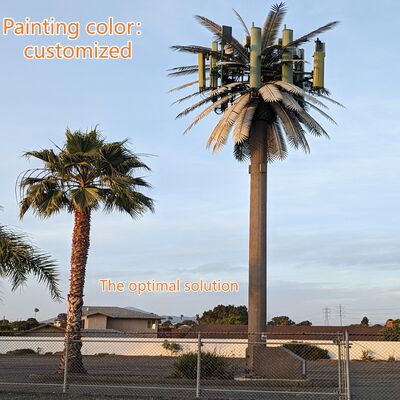 Gran exterior resistente al viento ocultación disfrazada Torres de teléfonos celulares Monopolio árbol biónico torre de polo único