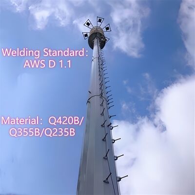 20 25 35 45 60M Monopolio torre de telecomunicaciones galvanizado por inmersión en caliente 5G 4G microondas señal de celda Wifi antena mástil