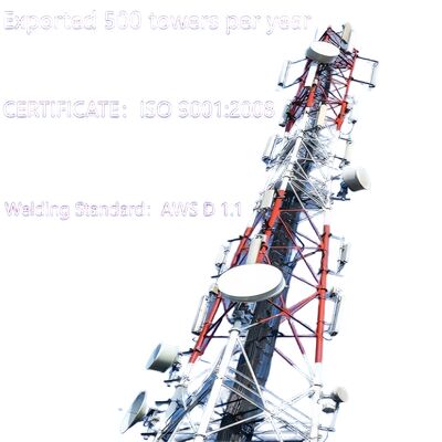 Acero sin costura tubular de 3 patas 20 30 40M Galvanizado 5G GSM Cdma Isp Torre de telecomunicaciones