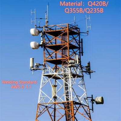 20 30 40M 4 piernas de acero angular de rejilla duradera 5G Wifi de la señal de la célula de refuerzo de la torre de telecomunicaciones
