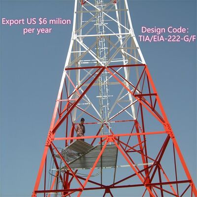 20 30 40M 4 piernas de acero angular de rejilla duradera 5G Wifi de la señal de la célula de refuerzo de la torre de telecomunicaciones