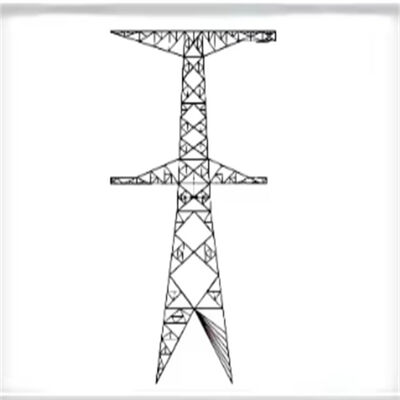 Torre de transmisión de energía de acero galvanizado duradero 66KV 132KV Mast de red eléctrica de circuitos múltiples