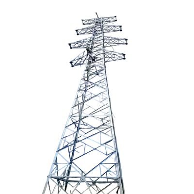 Torre de transmisión de energía de acero galvanizado duradero 66KV 132KV Mast de red eléctrica de circuitos múltiples