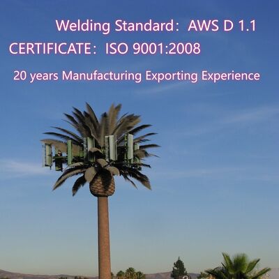 65M Árbol de cerezo biónico Camuflado Acero galvanizado 5G Wifi Jardín Área turística Torre de comunicación de telecomunicaciones ecológica